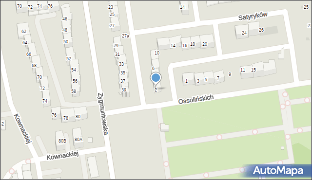 Gliwice, Satyryków, 2, mapa Gliwic