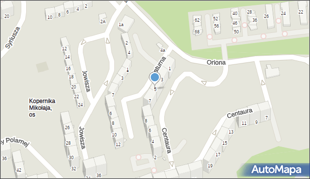 Gliwice, Saturna, 5, mapa Gliwic