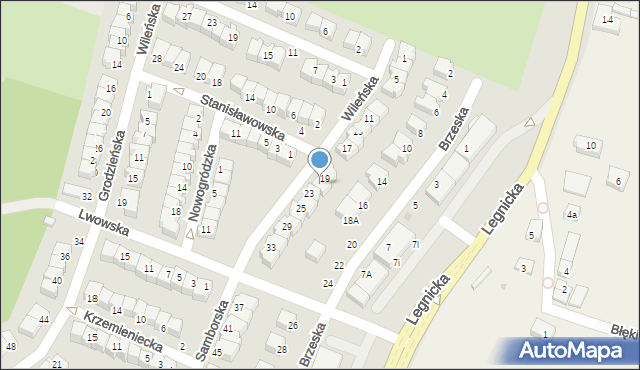 Głogów, Samborska, 21, mapa Głogów