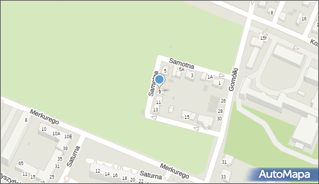 Głogów, Samotna, 9, mapa Głogów