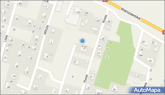 Głogowo, Sarnia, 12a, mapa Głogowo