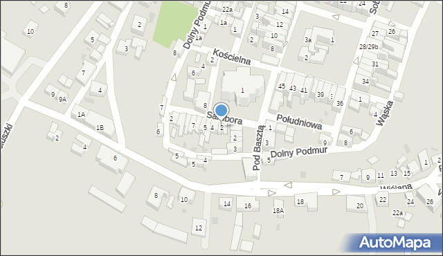 Gniew, Sambora, 2, mapa Gniew