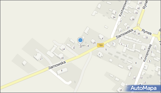 Gniewoszów, Sarnowska, 10, mapa Gniewoszów