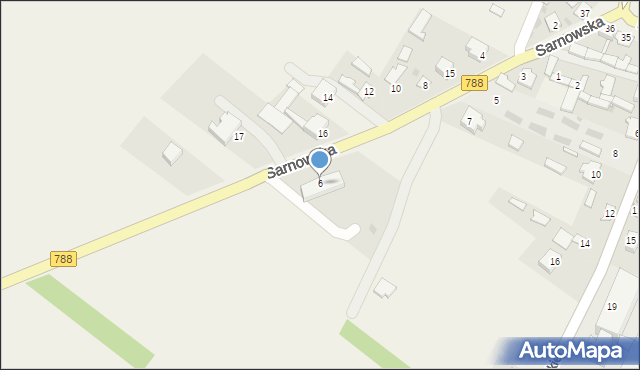Gniewoszów, Sarnowska, 6, mapa Gniewoszów