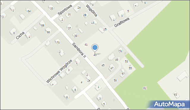 Gołubie, Sambora II, 43, mapa Gołubie