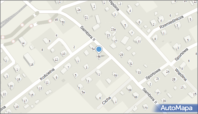 Gołubie, Sambora II, 56, mapa Gołubie