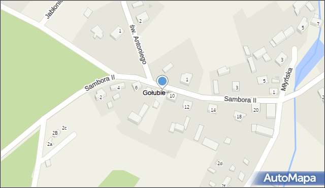 Gołubie, Sambora II, 8a, mapa Gołubie