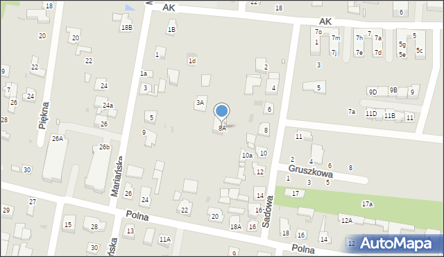 Góra Kalwaria, Sadowa, 8A, mapa Góra Kalwaria