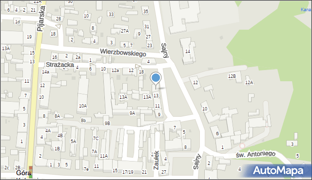 Góra Kalwaria, Sajny Zygmunta, ks., 15, mapa Góra Kalwaria