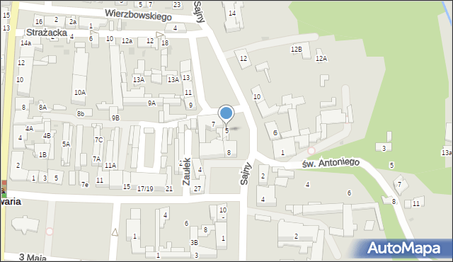 Góra Kalwaria, Sajny Zygmunta, ks., 5, mapa Góra Kalwaria