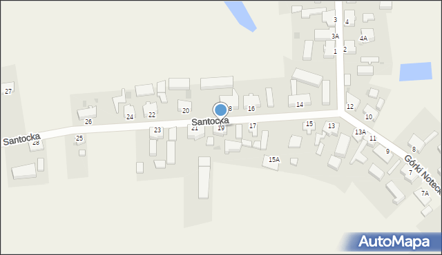 Górki Noteckie, Santocka, 19, mapa Górki Noteckie