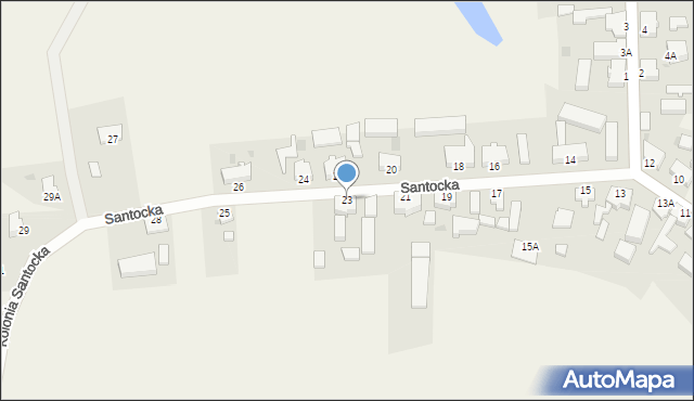 Górki Noteckie, Santocka, 23, mapa Górki Noteckie