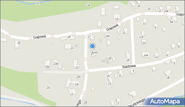 Gorlice, Sadowa, 20, mapa Gorlic