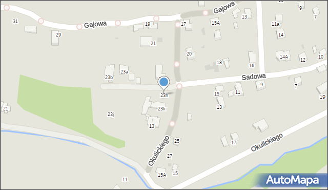 Gorlice, Sadowa, 23h, mapa Gorlic
