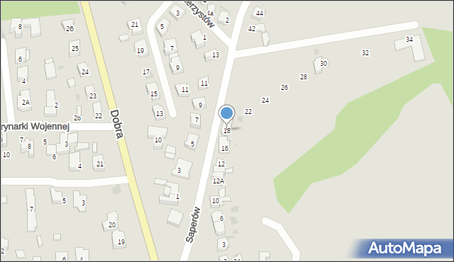 Gorzów Wielkopolski, Saperów, 18, mapa Gorzów Wielkopolski