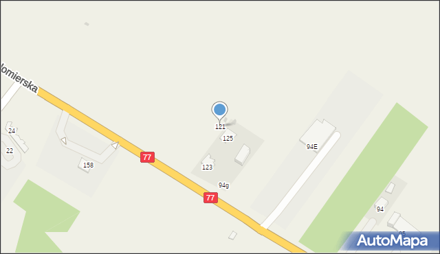 Gorzyce, Sandomierska, 121, mapa Gorzyce
