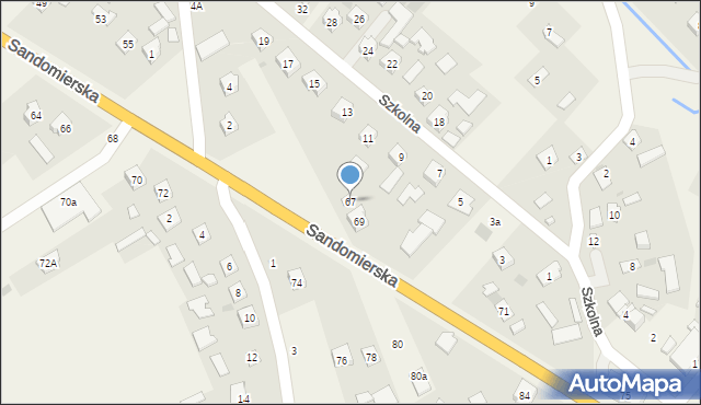 Gorzyce, Sandomierska, 67, mapa Gorzyce