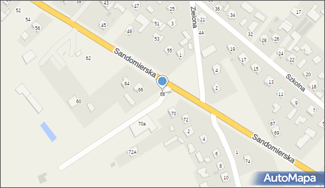 Gorzyce, Sandomierska, 68, mapa Gorzyce