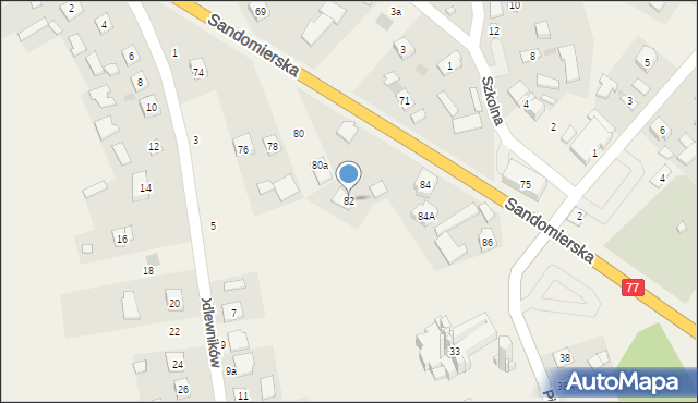 Gorzyce, Sandomierska, 82, mapa Gorzyce