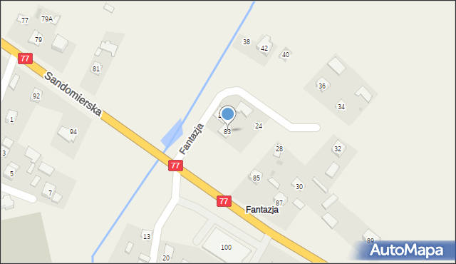 Gorzyce, Sandomierska, 83, mapa Gorzyce