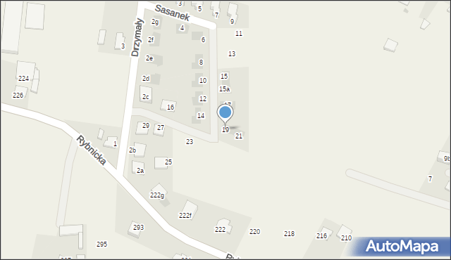 Gostyń, Sasanek, 19, mapa Gostyń