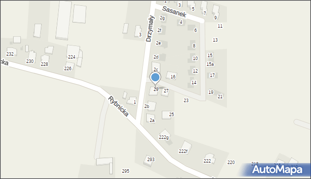 Gostyń, Sasanek, 29, mapa Gostyń