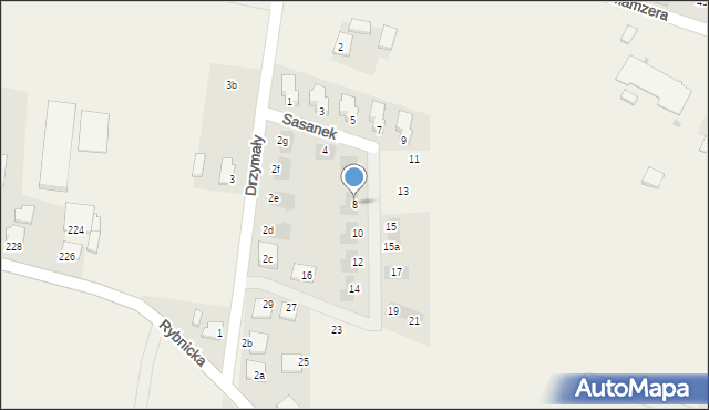 Gostyń, Sasanek, 8, mapa Gostyń