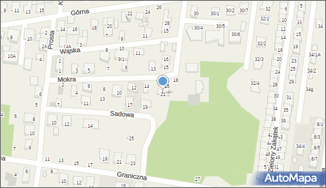 Grabówka, Sadowa, 21, mapa Grabówka
