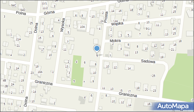 Grabówka, Sadowa, 5, mapa Grabówka