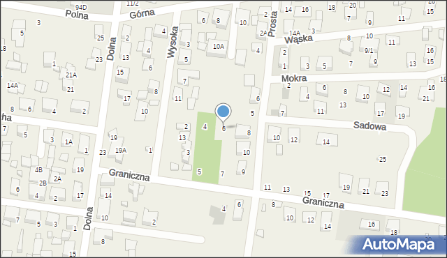 Grabówka, Sadowa, 6, mapa Grabówka