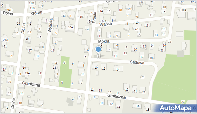 Grabówka, Sadowa, 7, mapa Grabówka