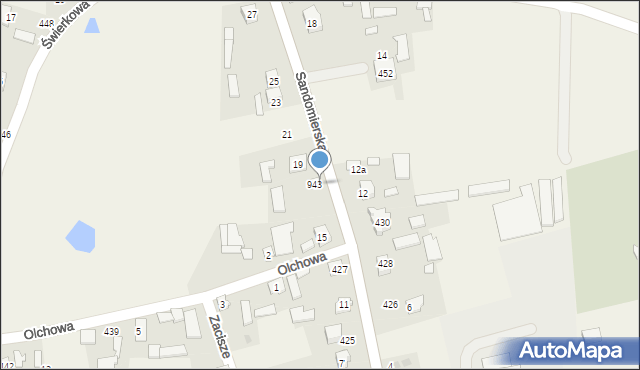 Grębów, Sandomierska, 17, mapa Grębów
