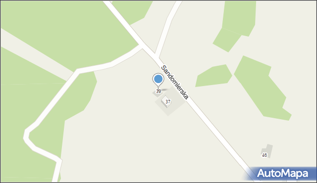 Grębów, Sandomierska, 39, mapa Grębów