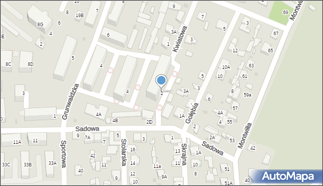 Grodzisk Mazowiecki, Sadowa, 2, mapa Grodzisk Mazowiecki