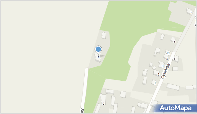 Grzmiąca, Sadowa, 6, mapa Grzmiąca