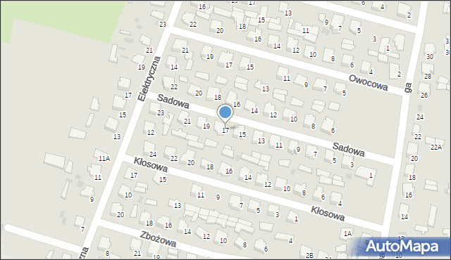 Hajnówka, Sadowa, 17, mapa Hajnówka