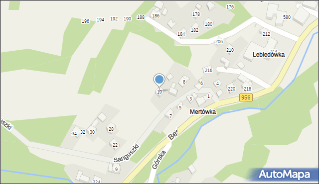 Harbutowice, Sanguszki Eustachego, 10, mapa Harbutowice