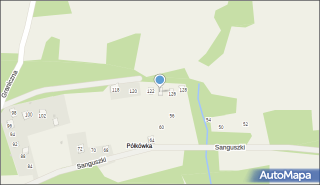 Harbutowice, Sanguszki Eustachego, 124, mapa Harbutowice