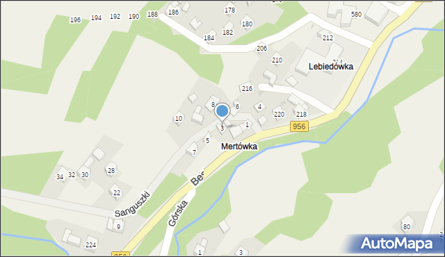Harbutowice, Sanguszki Eustachego, 3, mapa Harbutowice