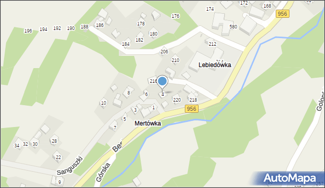 Harbutowice, Sanguszki Eustachego, 4, mapa Harbutowice