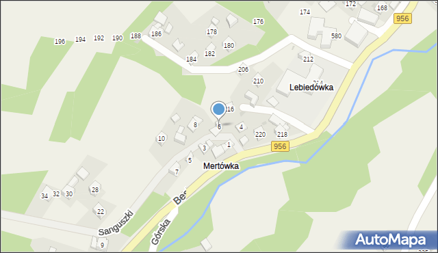 Harbutowice, Sanguszki Eustachego, 6, mapa Harbutowice