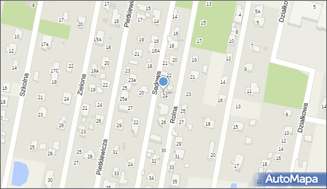 Hornówek, Sadowa, 25, mapa Hornówek