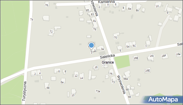 Imielin, Satelicka, 1, mapa Imielin