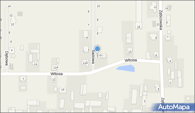 Janków Przygodzki, Sadowa, 1, mapa Janków Przygodzki