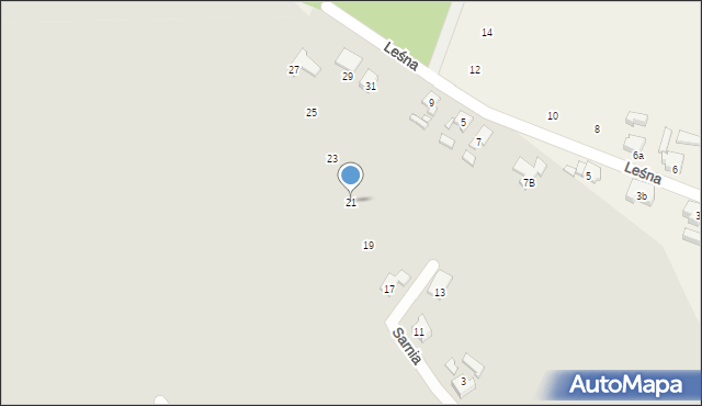 Jarocin, Sarnia, 21, mapa Jarocin