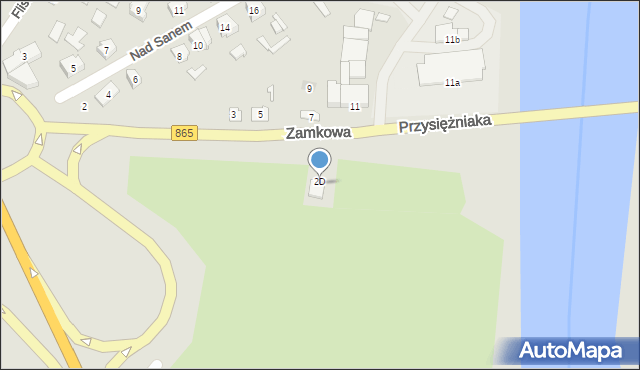 Jarosław, Sanowa, 2D, mapa Jarosławia