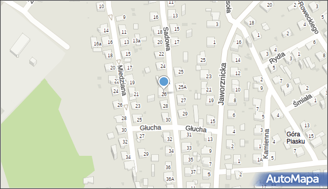 Jaworzno, Sadowa, 26, mapa Jaworzno