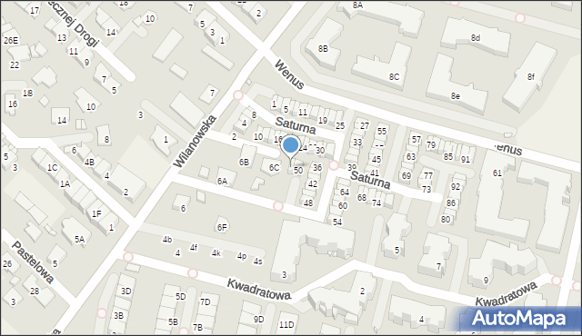 Józefosław, Saturna, 52, mapa Józefosław