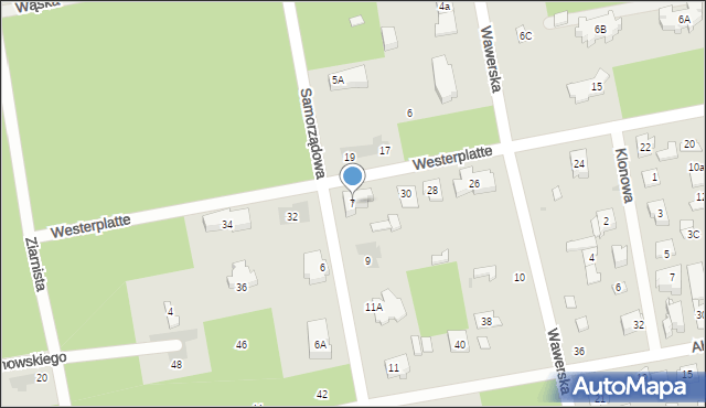 Józefów, Samorządowa, 7, mapa Józefów