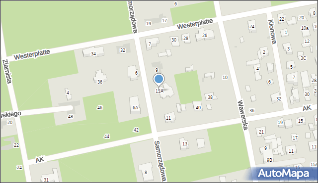 Józefów, Samorządowa, 11A, mapa Józefów